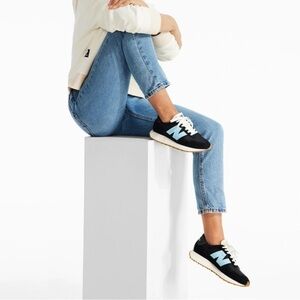 New Balance Black and Light Blue Women's Athletic Sneakers